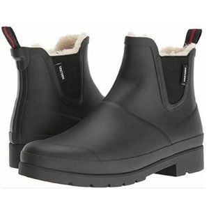 *NEW* TRETORN Women's Snow Winter Rain Boots Low Heel Flat Black Shoe Boot